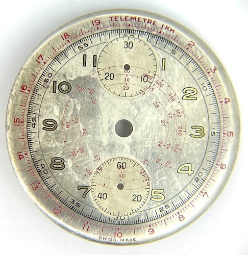 Cadran Montre Venus 170 - Chronographe Suisse 32mm - Neuf Ancien Stock (NOS)