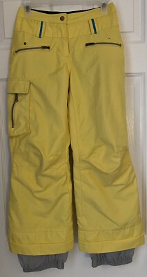 Obermeyer Twilight Ski Pants Junior's 10 Yellow Extended Wear System Adjustable