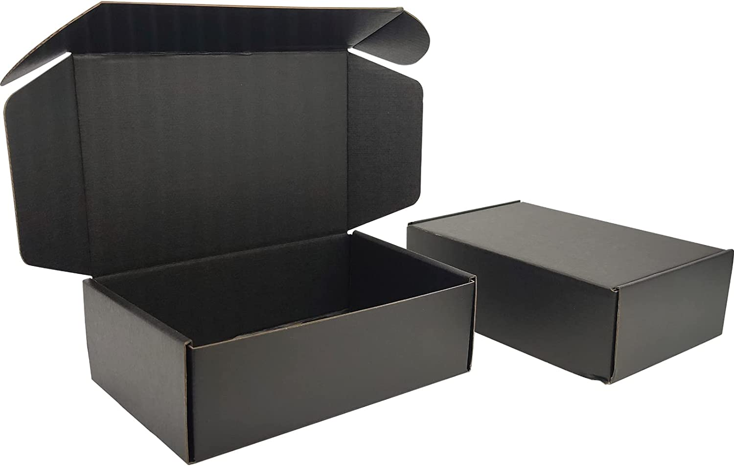 Small 9X6X3 Black Shipping Boxes for Packaging Small Business Set of 25