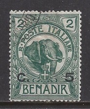 Italy colonies 1906 SOMALIA 5 c. Elephant with op used $ 12.00