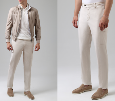 【関税&送料込み】Brunello Cucinelli Beige Pants With Hidd Brunello Cucinelli Italy Men's Luxury Cargo Trousers Chino
