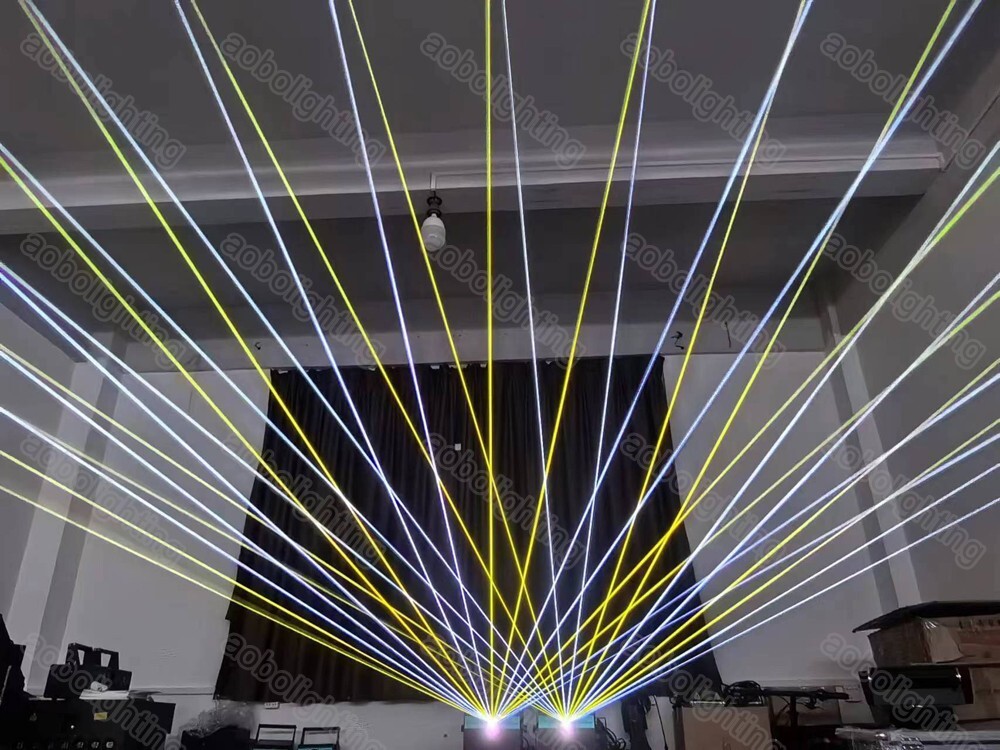 LASER LIGHT SHOW (300nw)2台セット 2x IP65 10W RGB Animation Laser Light Outdoor sky beam Laser