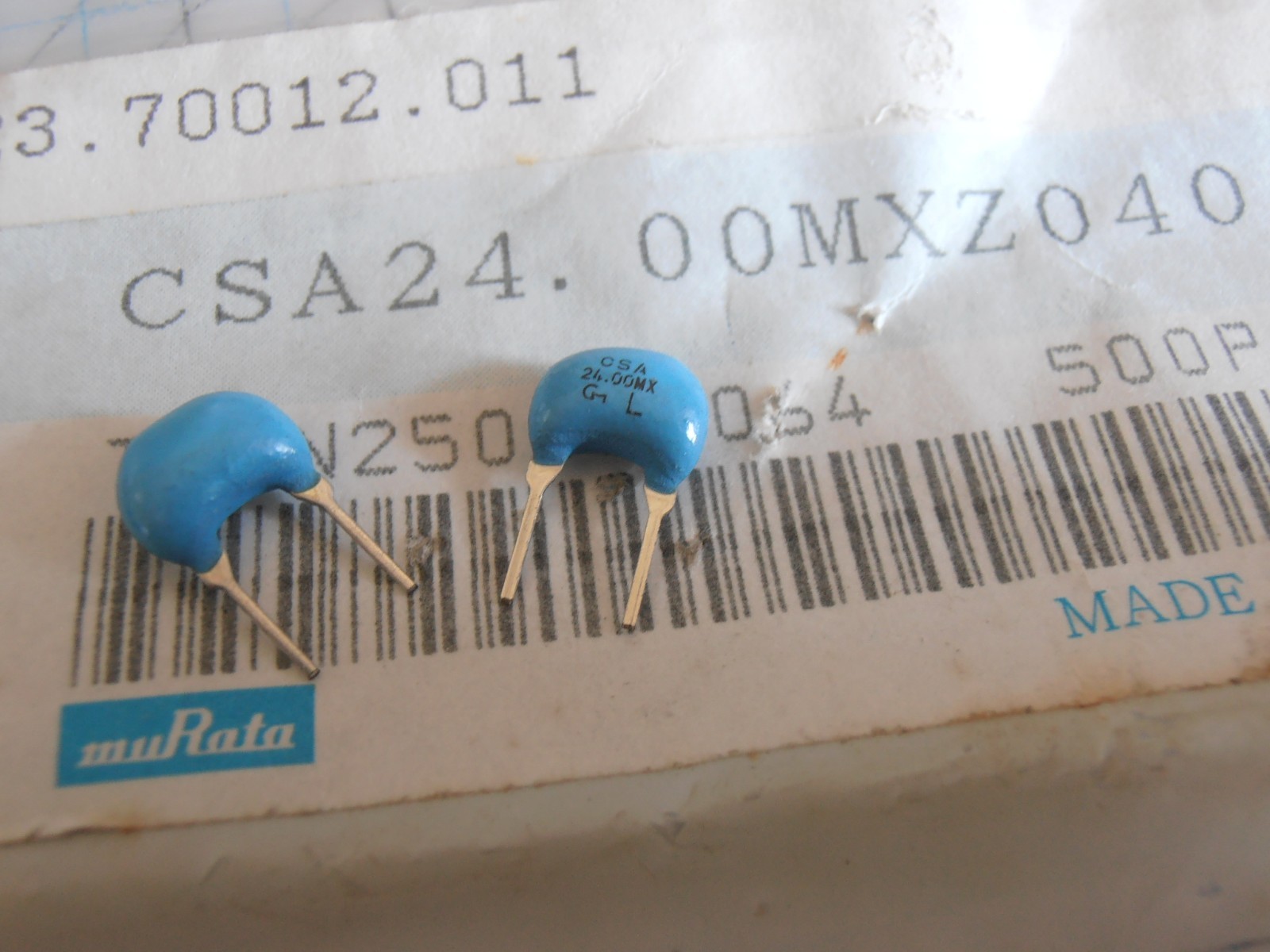 10x CSA24.00MXZ040 ceramic Resonator 24.0Mhz, CERALOCK for LSTTL dip2 Murata eBay