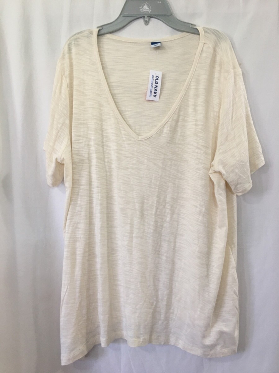 ◆BADBLOOD◆ Vintage Club V-Neck Jersey T-Shirt Cream w-tee2 badblood – BBGSHOPHK