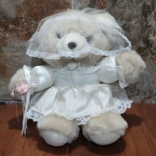 Vintage Teddy Precious Collectible Wedding Bride Plush