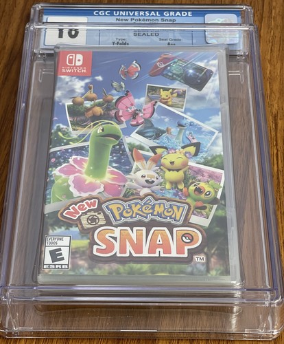 NUEVO SWITCH 2021 NUEVO POKEMON SNAP PRIMERA IMPRESIÓN CGC VGA Calificado 10 Pliegue en Y A++ SELLO - Imagen 2 de 6