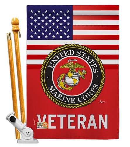 Bandera de jardín de veteranos del Cuerpo de Marines de los Estados Unidos Fuerzas Armadas patio decorativo casa pancarta - Imagen 6 de 13