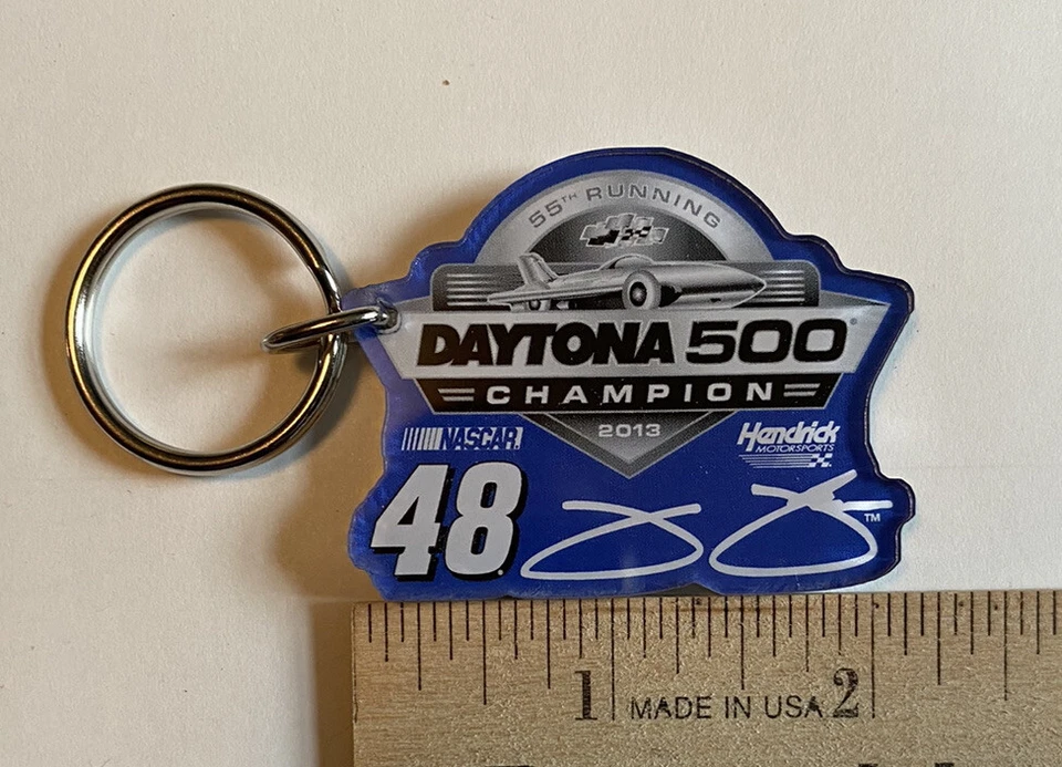 Jimmie Johnson 2013 Daytona 500 Champion acrylic key ring with mirror back - Image 3 of 4