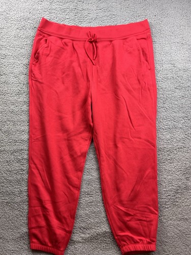 All in Motion Women's Plus Size 1X Fleece High Rise Jogger Sweatpants Red - Picture 4 of 8