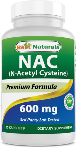 Best Naturals NAC - n-acetyl cysteine - 600 mg 120 Capsules - Picture 1 of 7