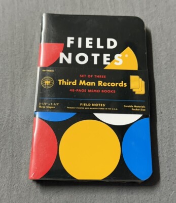 SEALED Field Notes Third Man Records  - 3 Memo Books