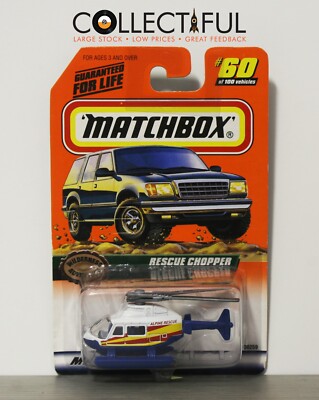 マッチボックス　60 MATCHBOX - #60 - WHITE - ALPINE RESCUE CHOPPER - MINT ON CARD 1998