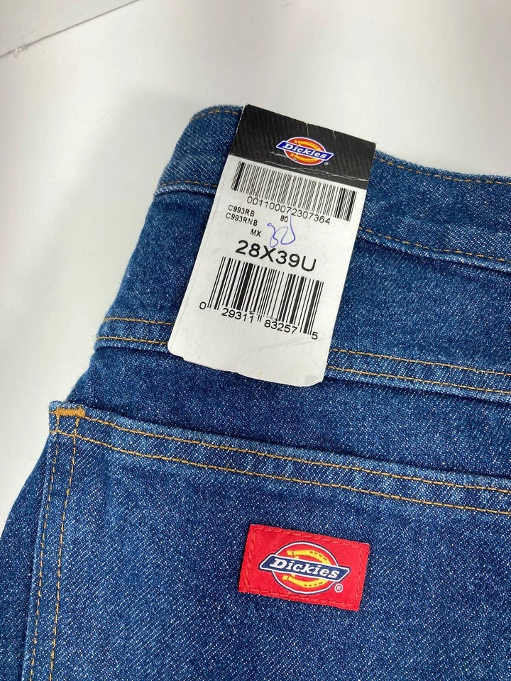 Dickies Work Jeans Men Size 28X32 Blue Denim Straight Leg Regular Fit Cotton NWT - Image 4 of 4