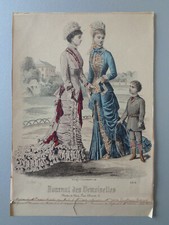 Ancient Engraving Mode Journal Of Young Ladies No. 4214 Women's Dresses