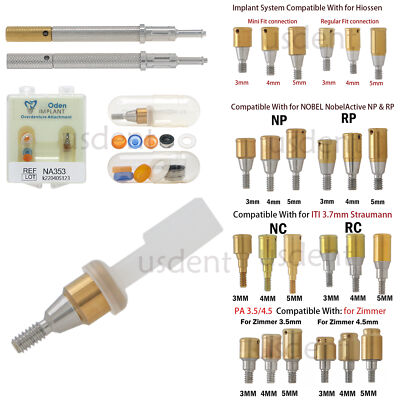 Capuchons Mâles Pour Attaches Dentaires Sur Implants - Compatibles Hiossen, Nobel, ITI, Zimmer - Lot