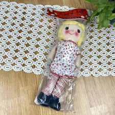 Vintage Cloth Doll Rag Doll 14” NOS Original Package 1960s 