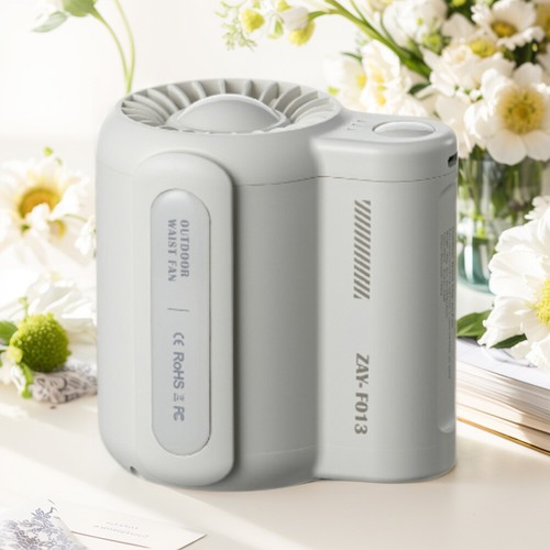 Mini Air Conditioning Fan USB Rechargeable Strong Wind Outdoor Waist Mounted Fan - Picture 18 of 21