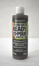 DecoArt DFA18 Fluid Art Ready-To-Pour Vivid Acrylic Paint 8 Oz Burnt Umber