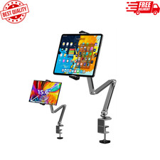 Aluminum Alloy Tablet Stand for Desk, 360  Adjustable iPad Arm Mount Gray