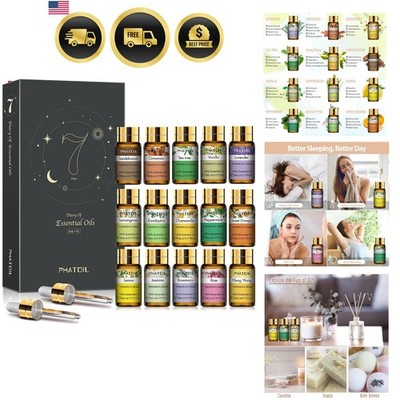 Essential Oils Gift Set 15 x 5ml, Pure Essential Oil Aromatherapy Oil for Ski...