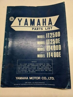 #ad Original Yamaha Parts List Book Model IT250D IT250E IT400D IT400E 1977 Manual $108.00