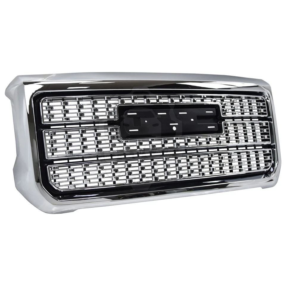 For GMC Sierra 2500HD 3500HD Denali 2015 2016-2019 Front Upper Grille Chrome - Image 4 of 4