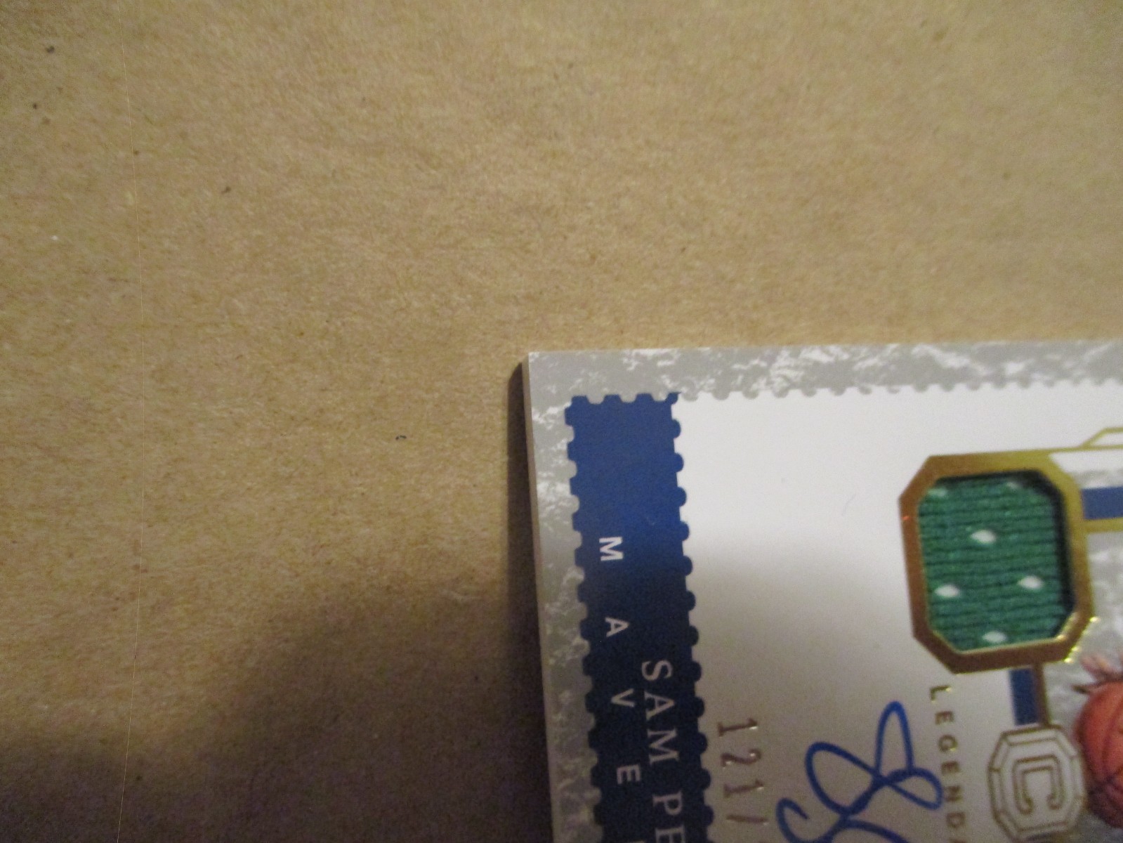 2017-18 CORNERSTONES LEGENDARY SAM PERKINS #LS-SPK QUAD PATCH AUTO 121/129 MAVS view 8