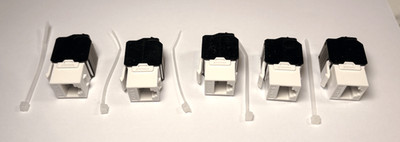 Kauden Cat5e/Cat6 ungeschirmte RJ45 Keystone Buchse werkzeuglos - 5er Pack