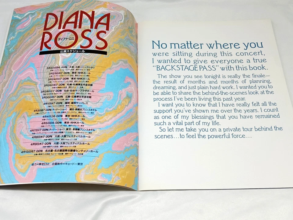 Diana Ross Japan Here and Now Tour Program 1992 Book - Image 4 of 4