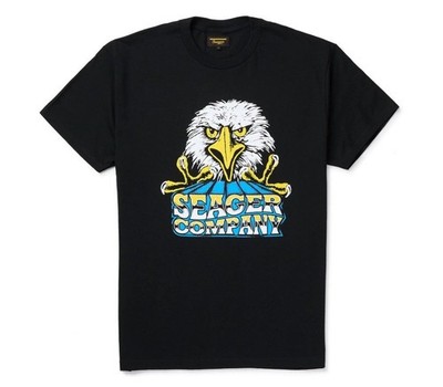 SEAGER BALDY Men's S/S T-Shirt - Black - Large - NWT
