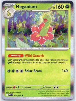 Meganium ME01 Mega Evolution 010/132 HOLO Rare 