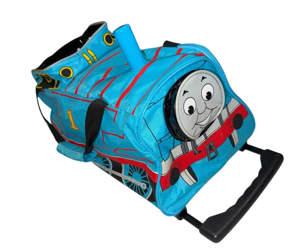 Maleta con ruedas Thomas The Train Kid vintage 2006 azul con asa Foto 2 de 4