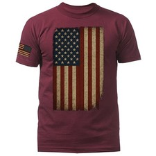 Large Vertical US Flag USA American Pride Patriot Patriotic T-shirt
