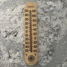 Springfield Indoor/Outdoor Wall Thermometer 15” Made in USA Vintage