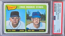 1965 Topps #466 Senators Rookies - Pete Craig / Dick Nen - PSA 7 NM