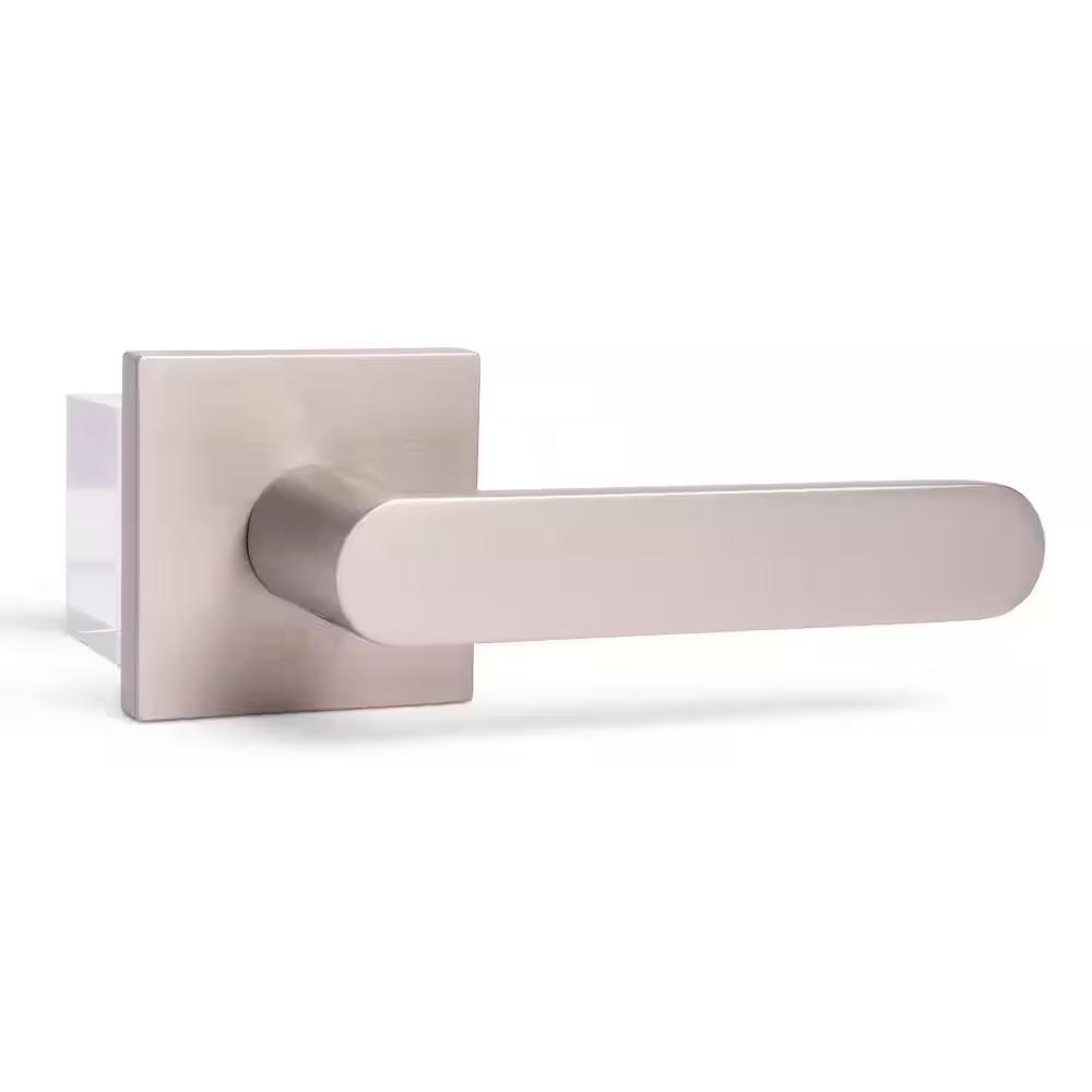 Chrystie Satin Nickel Modern Passage Door Handle Right Hand