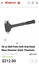 Snapon 56 Oz Soft Grip Dead Blow Hammer Dark Titanium Hbbd56