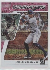2021 Panini Donruss Dominators Pink Fireworks Carlos Correa #DOM5 0bt4