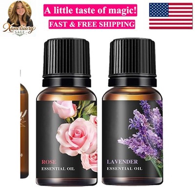 Rose Lavender Essential Oil Set, Lavender Rose Oil for Diffuser, Body Massage...