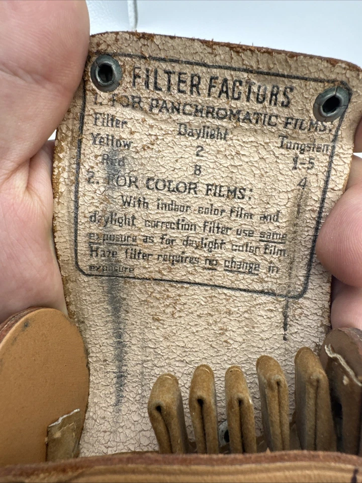 Bolsey Series V 24mm Filter Kit w/ Holder & Leather Case Red Yellow Orange - Image 4 of 4