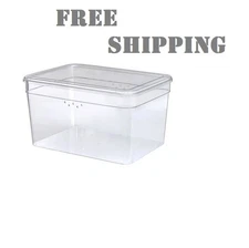 Mainstays Clear Glossy One Tier Extra Tall Shoe Box with Lid, Adult Size