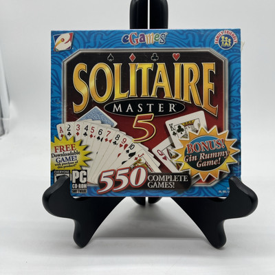 Solitaire Master 5 PC CD-ROM Video Game  Factory Sealed New