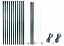 Zaunpfostenset Zaunpfosten Zaunpfahl Metall 175cm Grün 11 Stück