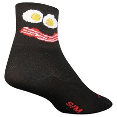 SockGuy Breakfast Classic 3  Crew Socks L/XL Unisex Funny Hiking & Active