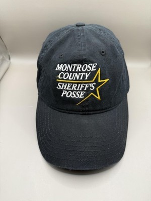 Otto Montrose County Sheriffs Posse Hat Cap Strap Back Black Mens One Size
