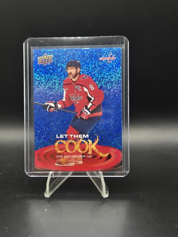ALEX OVECHKIN 2025-26 UPPER DECK SERIES 2 LET THEM COOK LTC-17 BLUE SPECKLE