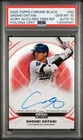 2025 TOPPS CHROME BLACK IVORY RED TRIM REFRACTOR SHOHEI OHTANI /5 PSA 10 AUTO 10