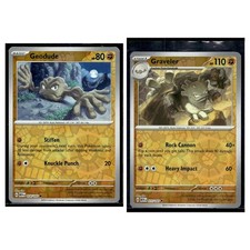 2 Card Pokemon TCG Collection - SV: Scarlet & Violet 151 - Geodude & Graveler LP