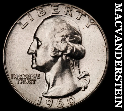 1960 Washington Quarter- Silver- Choice Gem Brilliant Uncirculated+++ #J2118
