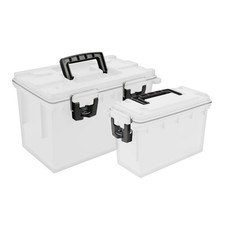 Sheffield 12722 2-Pack Stackable 12.2/5.2 Gal Storage Bins w/ Lids USA Made